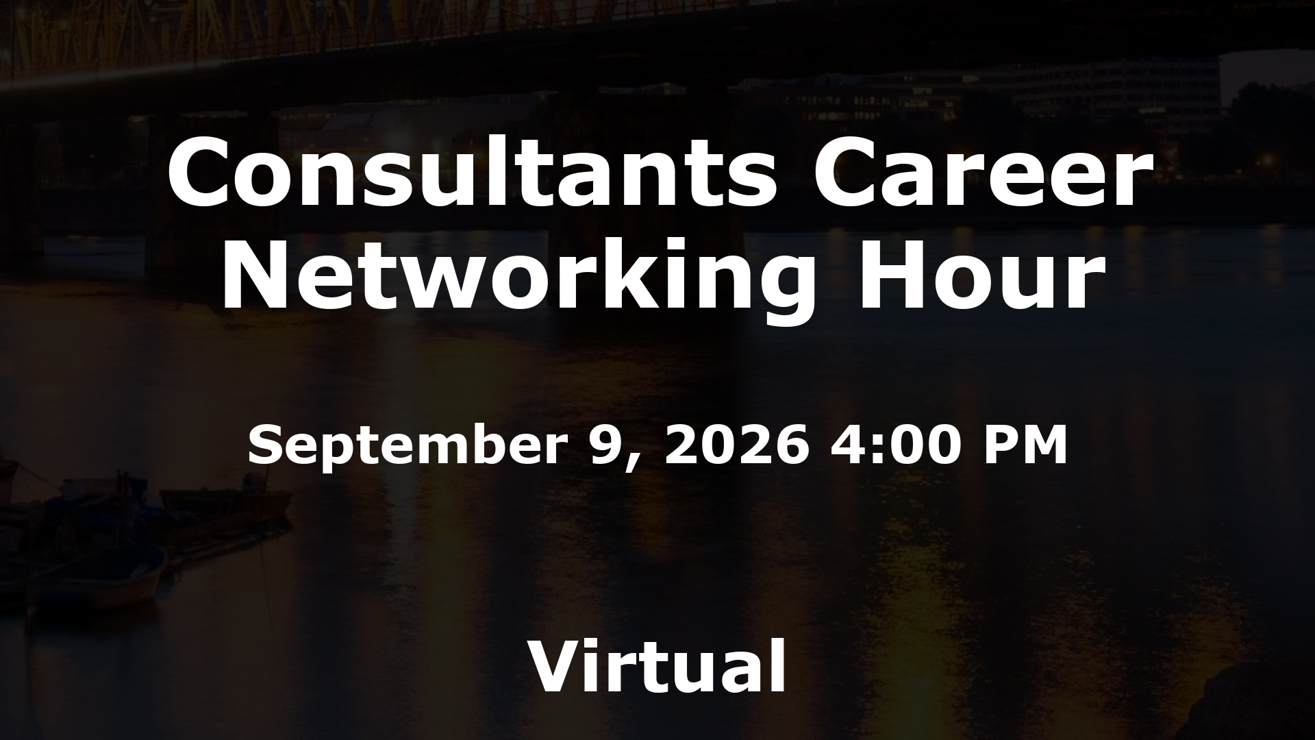 Consultants Career Networking Hour event image